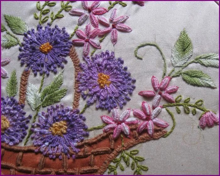 Техника вышивки цветов. Вышивка рококо. Бразильская вышивка рококо. Вышивка стежками. Бразильская объемная вышивка.