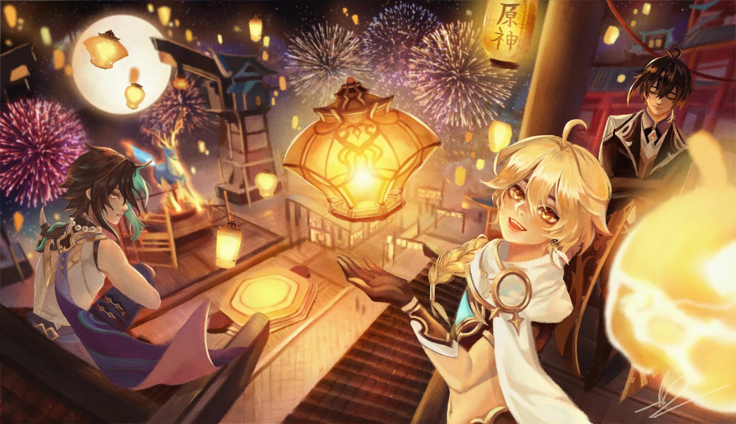 Геншин импакт. Таверна геншин импакт. Сяо и итер геншин. Аниме геншин импакт. Геншин импакт новый год сяо.