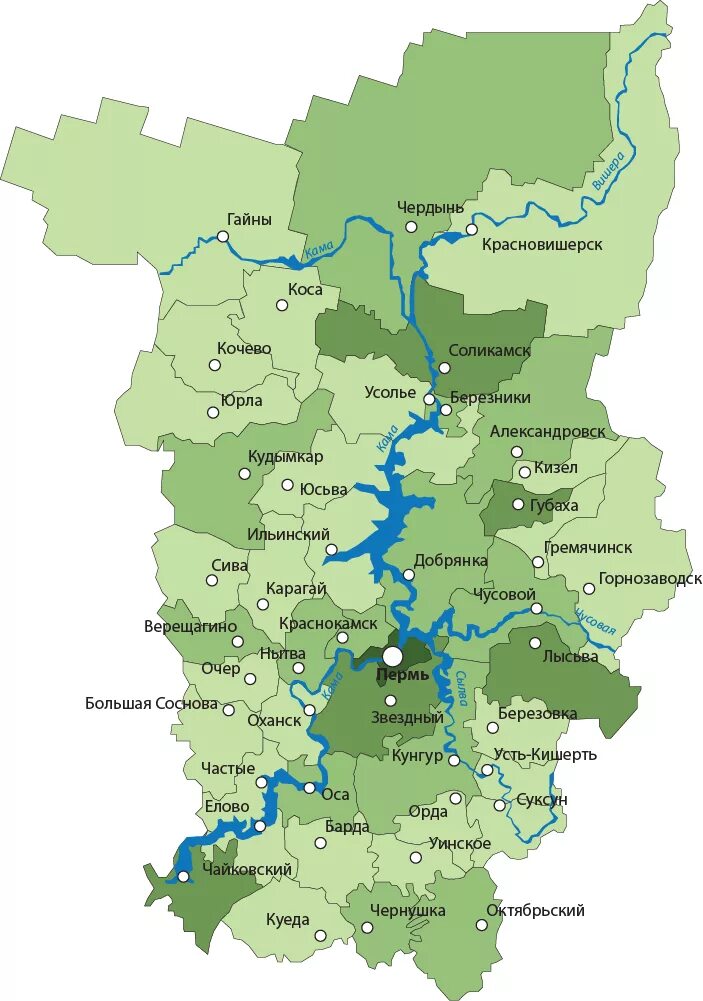 Карта Пермского края. Карта Пермского края с городами. Карта Пермского края с населенными пунктами. Карта Пермского края с городами и поселками. Административный центр пермского края