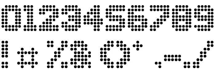 Dot font. Dot font