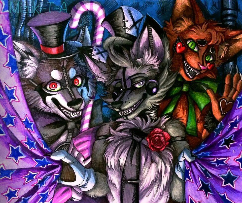 Фнаф т. FNAF Art by Мизуки. ФНАФ волк Мизуки. Mizuki-t-a Рокси. ФНАФ Mizuki t a.