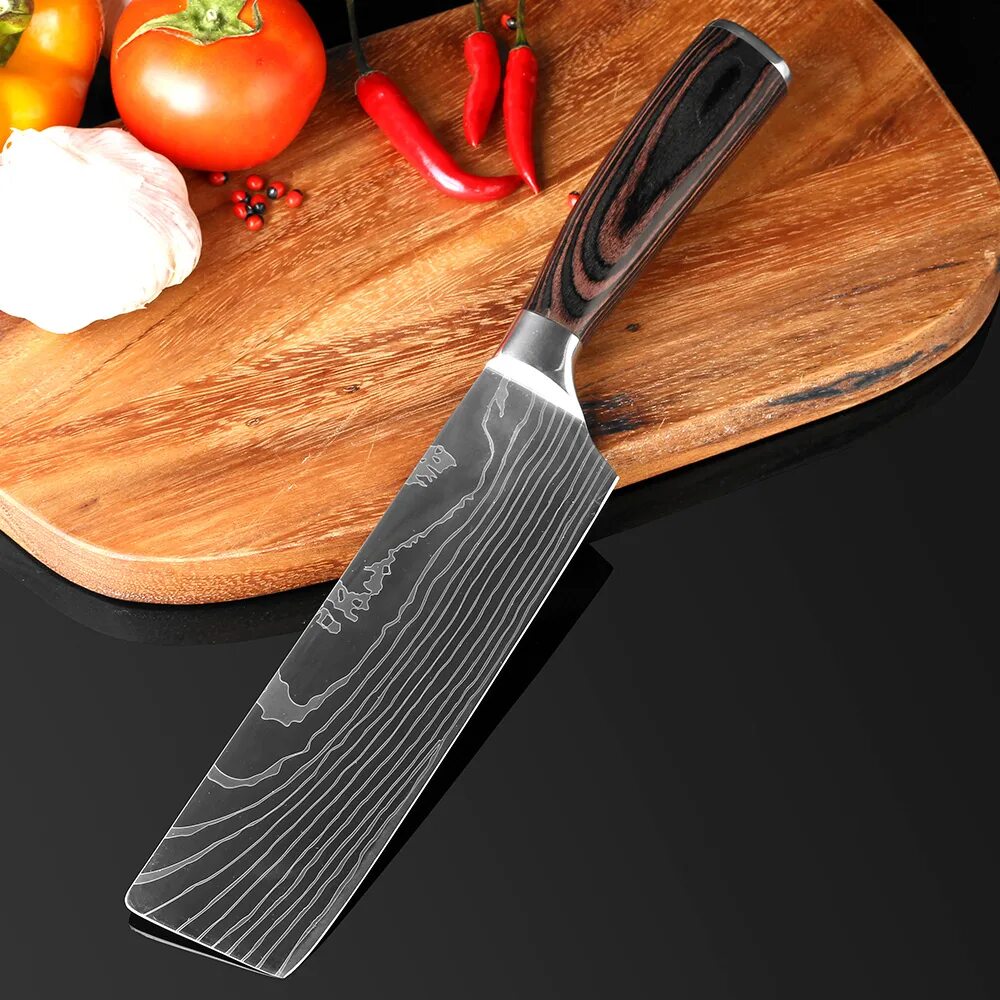 Кухонный нож из нержавеющей стали. Нож Накири и сантоку. Santoku Knife кухонный нож. Японский шеф нож сантоку. Накири Кирицуке сантоку.