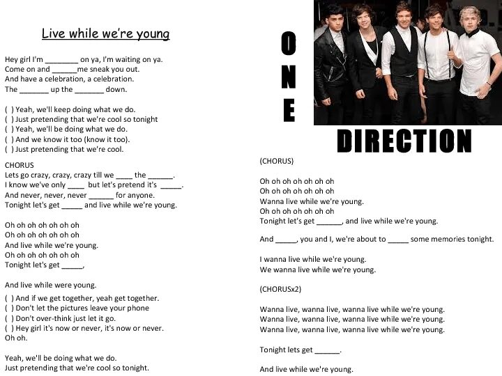 Песня us на английском. We are young текст. Direction перевод. We are young перевод. Worksheet hurts Song.