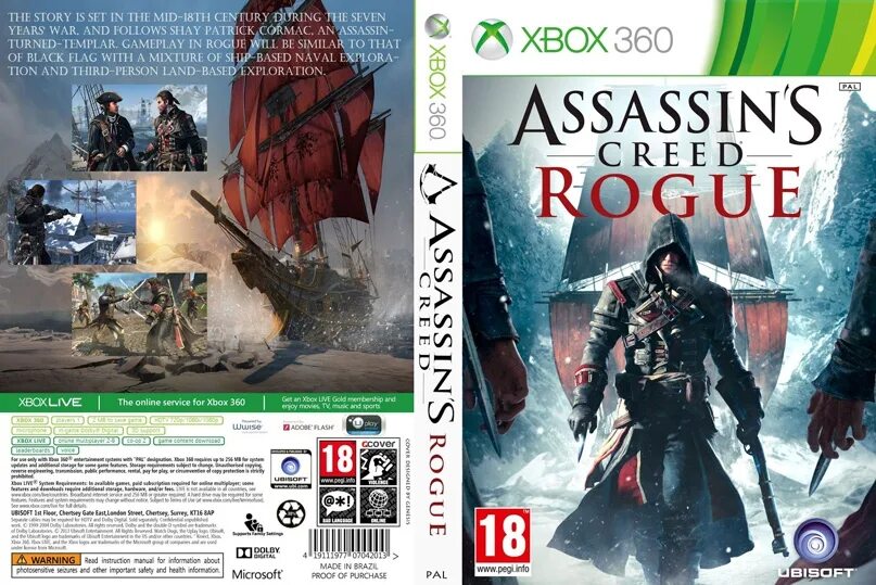 Assassin's Creed Rogue Xbox 360. Ассасин Крид на хбокс 360. Assassin's Creed Rogue Xbox 360 Cover.