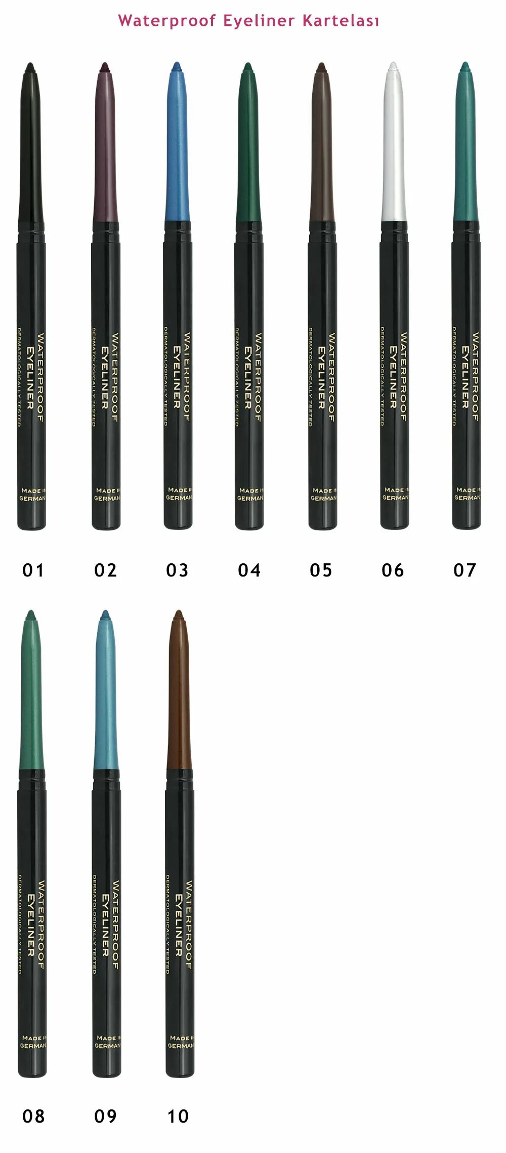 Waterproof eyeliner. Mac Waterproof Eyeliner 201. Golden Rose Waterproof Eyeliner 02 купить в Москве.