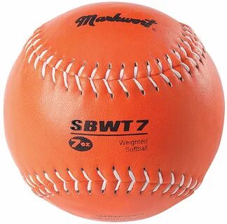 Markwort Weighted 12-Inch Softballs-Leather Cover.