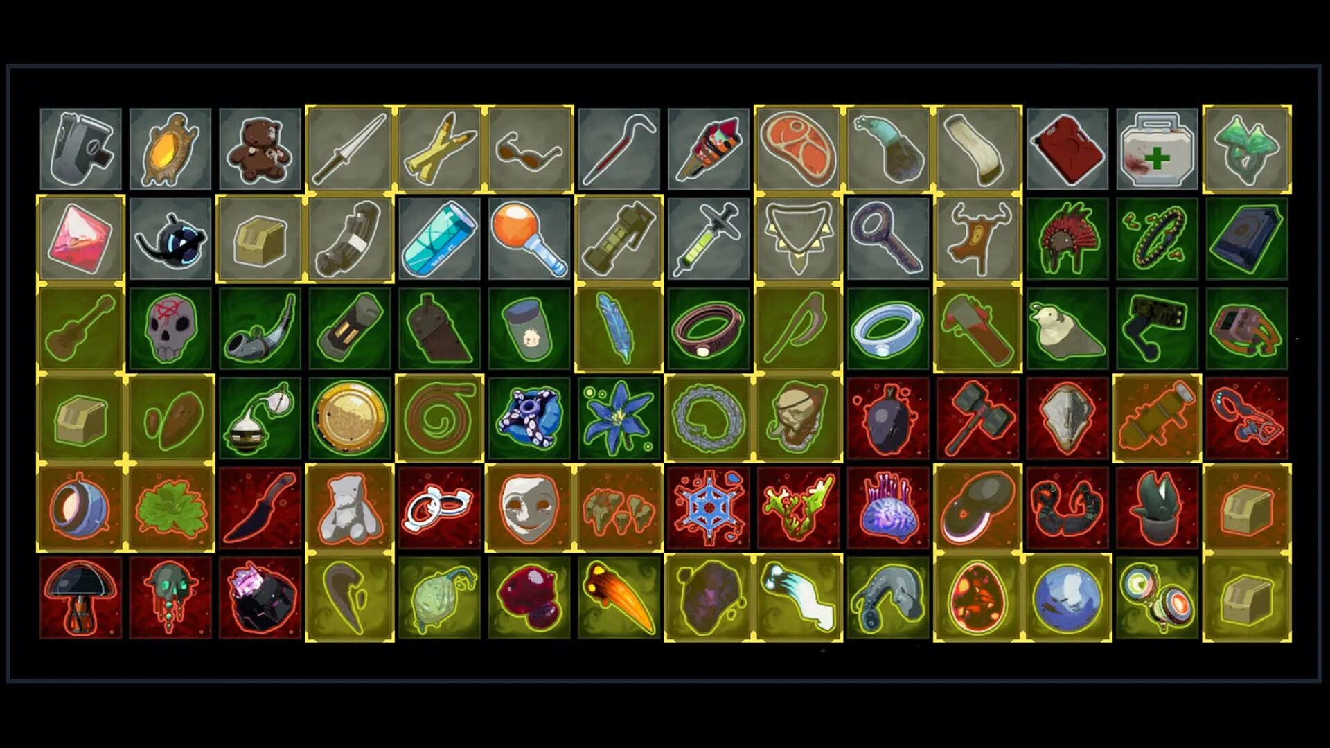 2 items returned. Risk of rain 2 items. risk of rain items. all items.