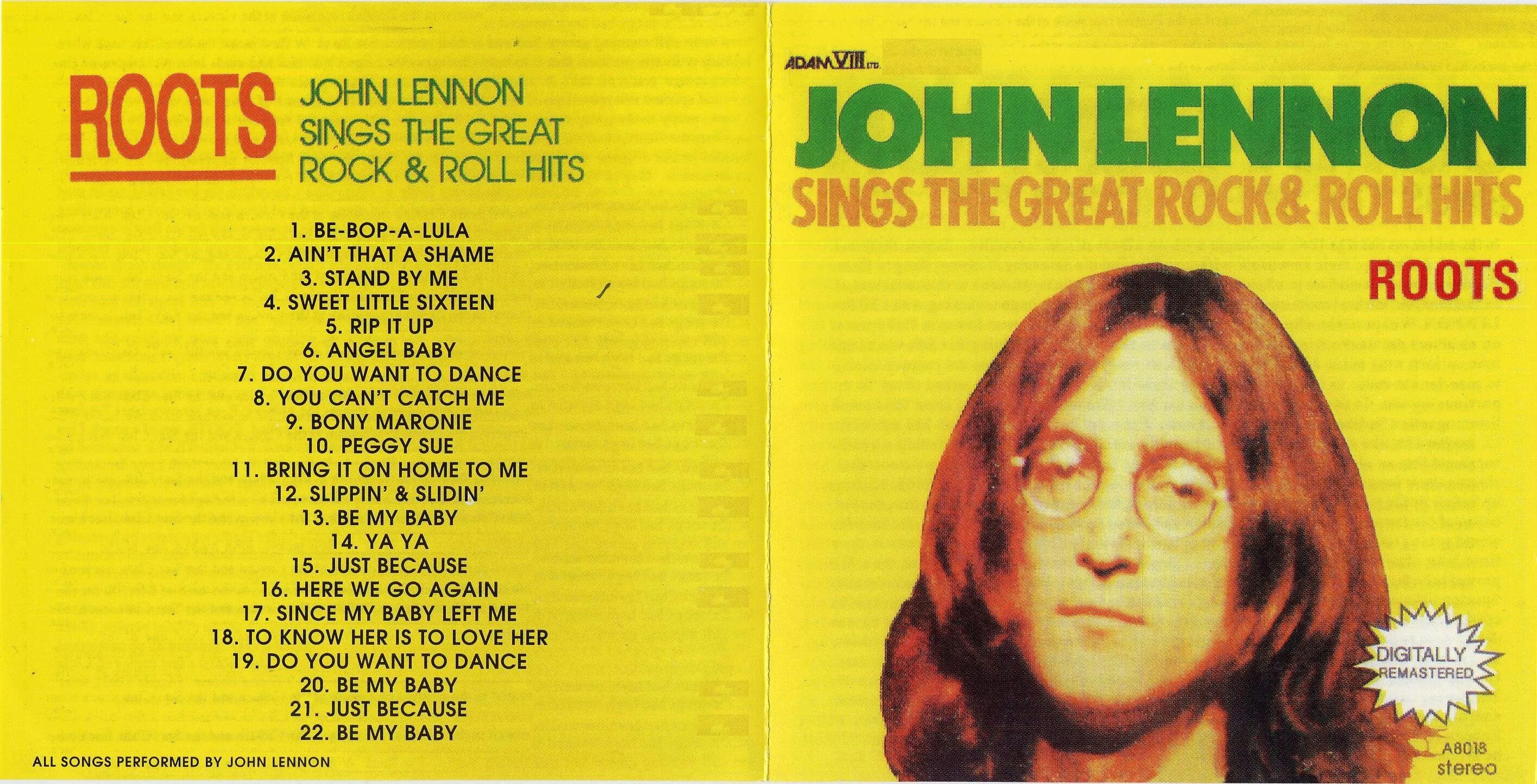 John Lennon 1977. Обложки дисков Джона Леннона. Джон Леннон обложка диска. Roots John Lennon. John sings