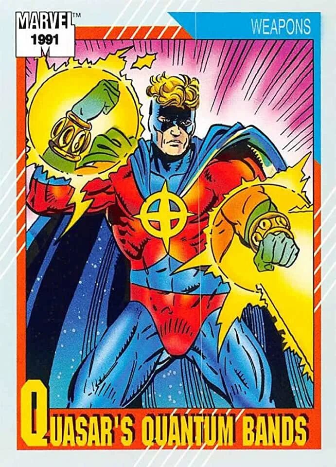 Marvel card. Коллекционер Марвел комикс. Marvel1991. Капитан Вселенная карточка. Квазар Марвел.