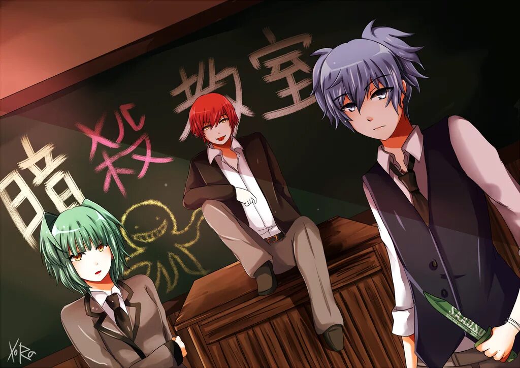 Assassin classroom. Класс убийц / Ansatsu Kyoushitsu. Assassination Classroom Нагиса. Каяно Каэдэ.