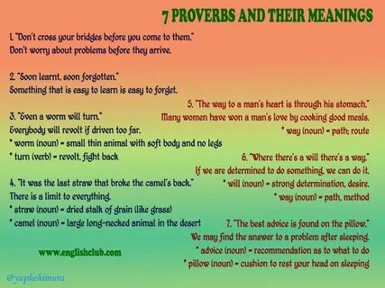 Proverbs meaning