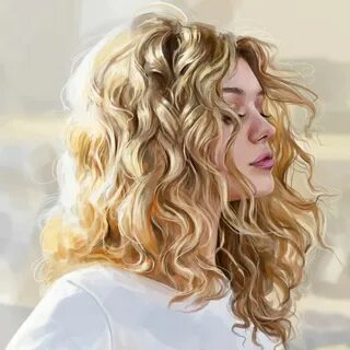 Светлые волосы нарисованные
