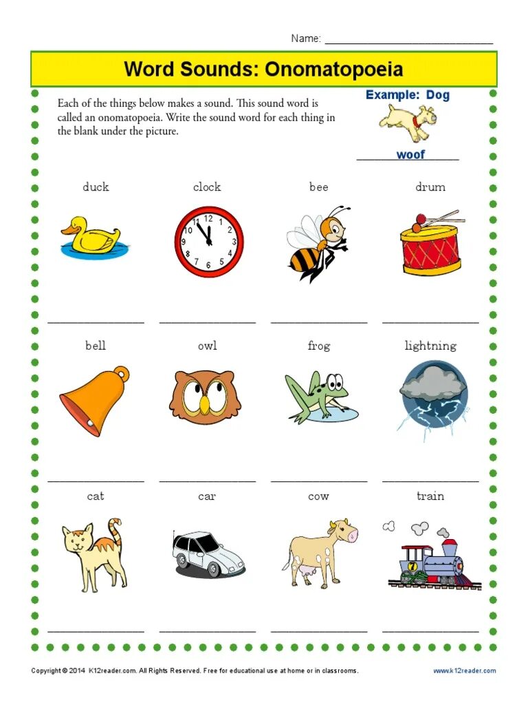 Onomatopoeia examples. Onomatopoeia words. onomatopoeia exercises. onomatopoeia activities. what is onomatopoeia.