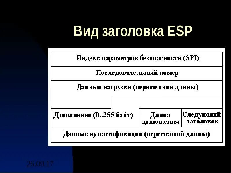 Index esp. Esp заголовок. структура заголовка esp. типы заголовков. виды заглавий.