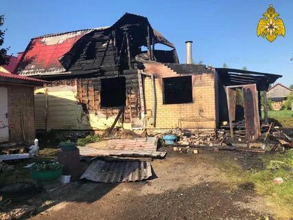 Пожар дома в деревне