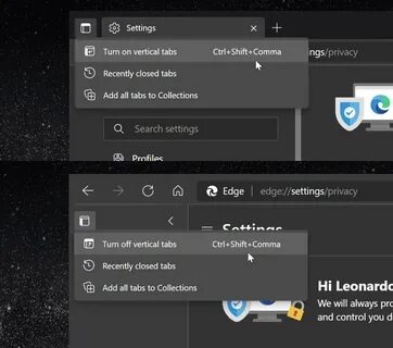 Edge tabs