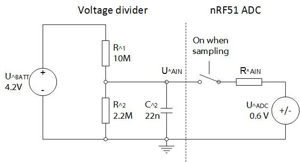 Battery voltage. Voltage measurement ADC. Remaining Voltage measure. Analog input common Mode Voltage у ADC.