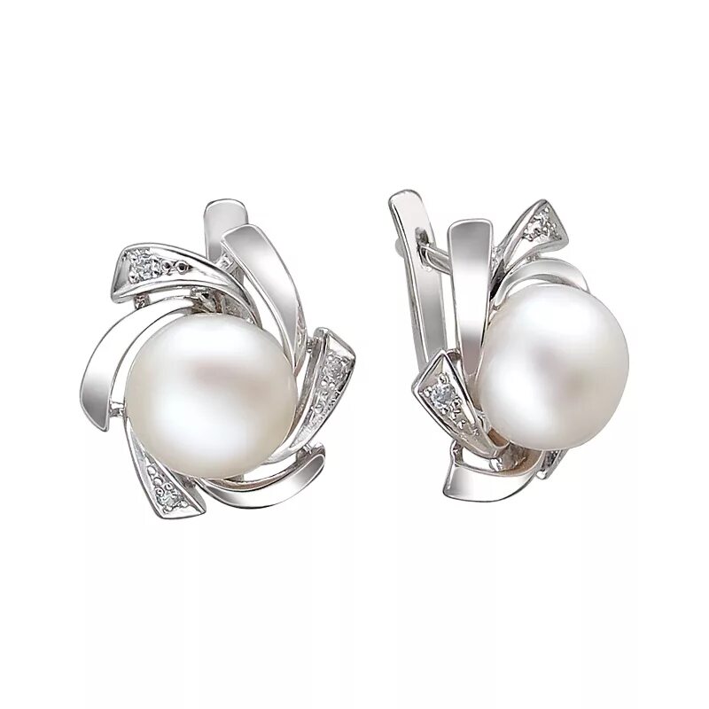 серьги с культивированным жемчугом