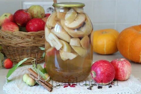 Закрутка компота из яблок
