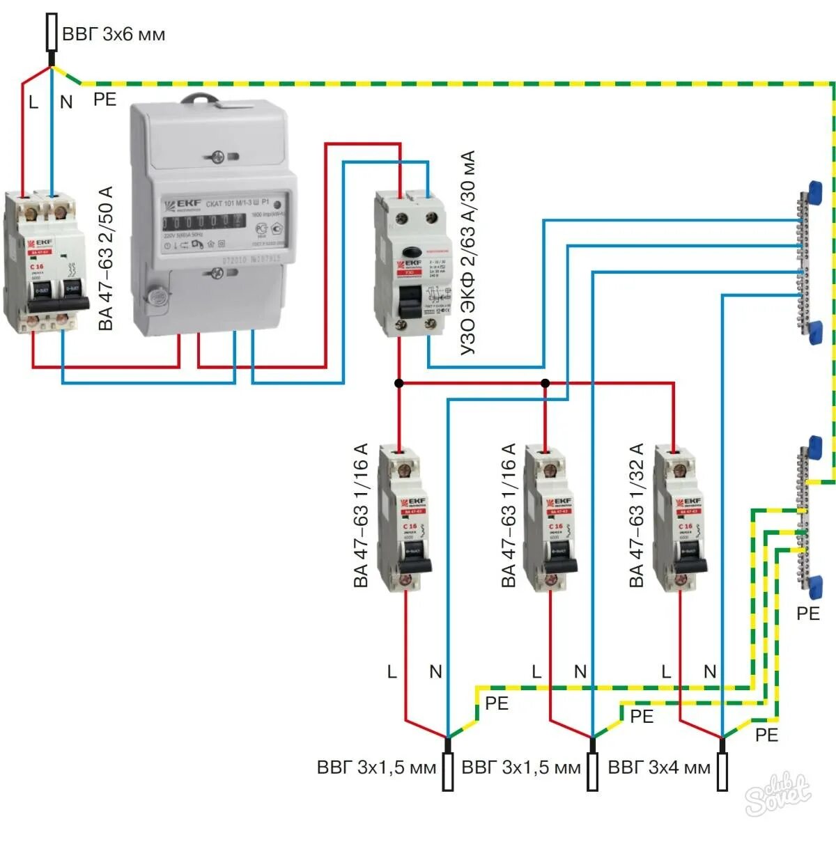 Как подключить сайт через. Схема включения УЗО И автоматического выключателя. Схема подключения однофазного УЗО С заземлением. УЗО подключение схема 220. Схема подключения УЗО В щитке с заземлением.