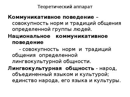 Понятие поведения и общения