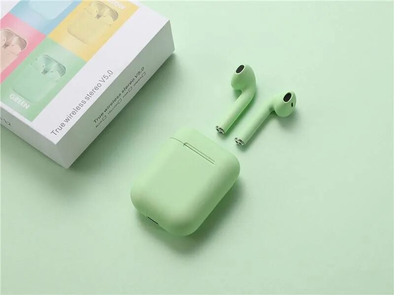 Airpods pro касания. Наушники TWS i12. Беспроводные наушники i12 TWS. Беспроводные наушники TWS INPODS 12 зеленый. Беспроводные наушники i12 TWS Pop.