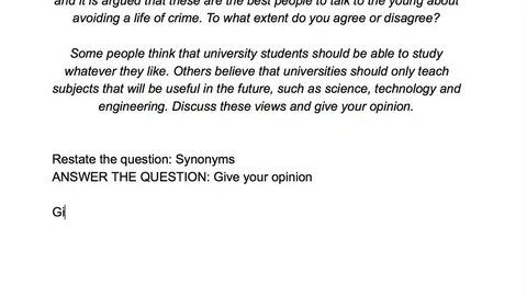 Writing task 2 samples