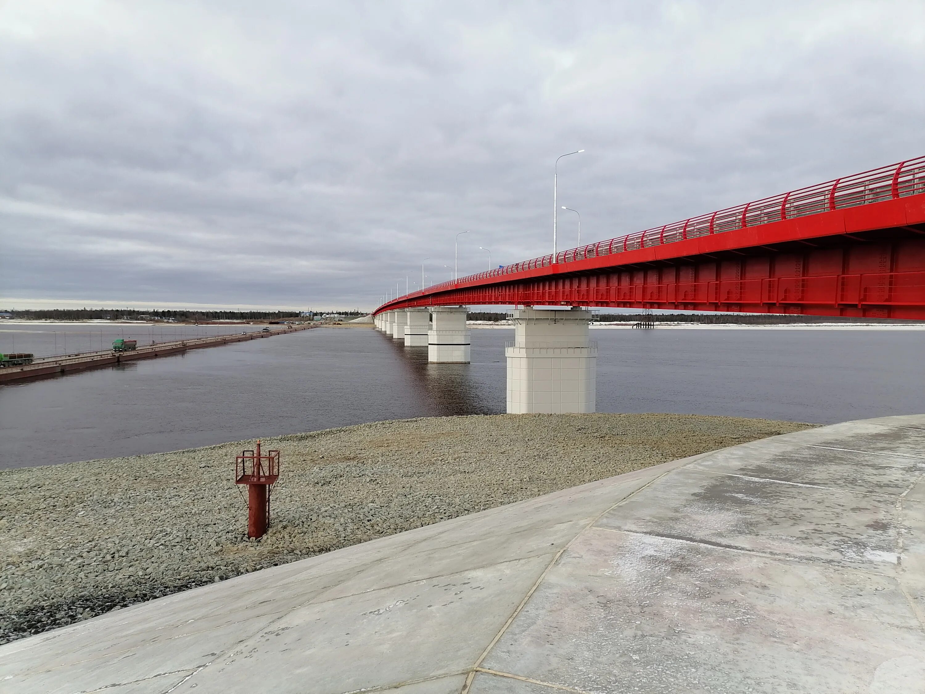 Пуровский мост ЯНАО. Мост в Уренгое через Пур. Моста через реку Пур на Ямале. Мост Тарко-Сале.