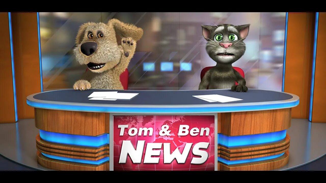 Talking Tom & Ben News - том и Бен телеведущие. Outfit7 talking Бен. Талкинг Бен и Талкинг том. Пес Бен и кот том.