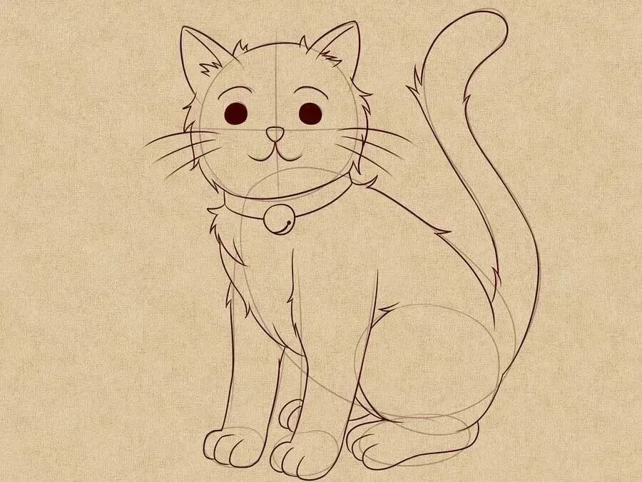 Кошка карандашом. Рисование для детей котик. Кошка рисунок карандашом. Кошка для рисования для детей. Кошка рисунок для детей.