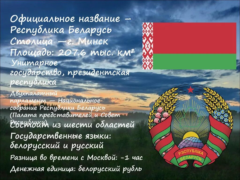 Краткое описание беларуси