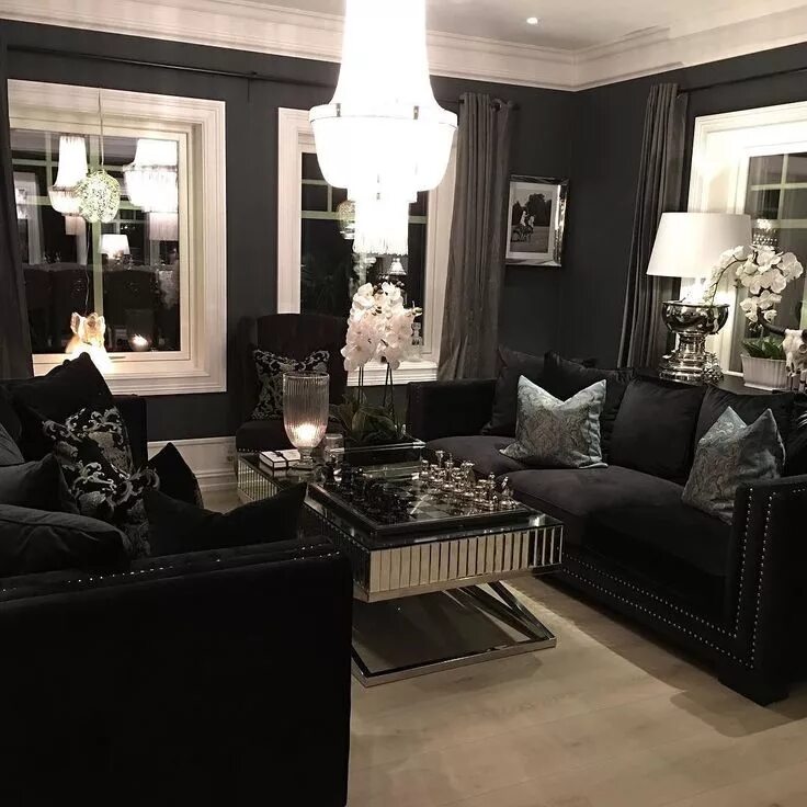 Steve Leung Design Group Limited Luxury living room, Black carpet living room, B