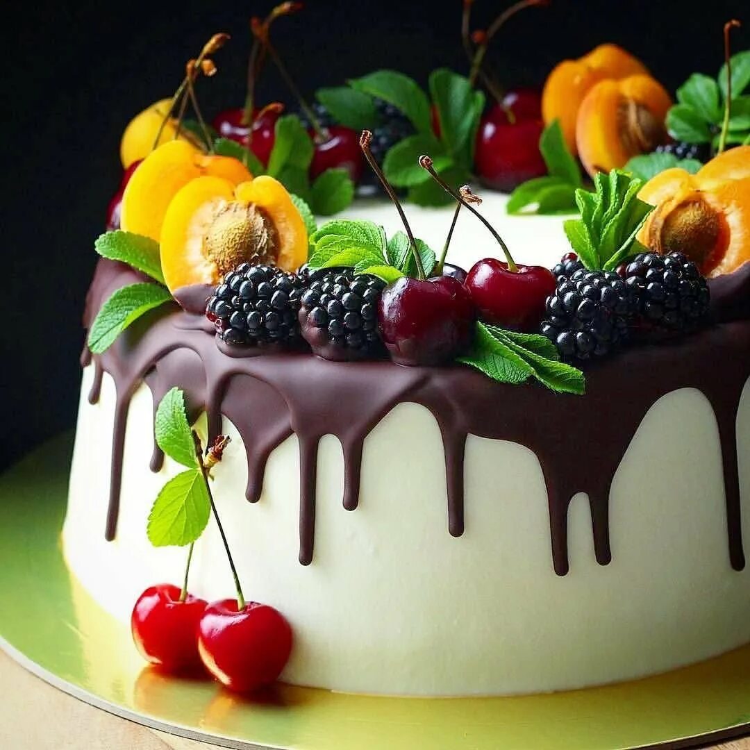 Торт оформление картинки. Красивые торты. Украшение торта. Украшение торта фруктами. Шоколадный торт с фруктами.