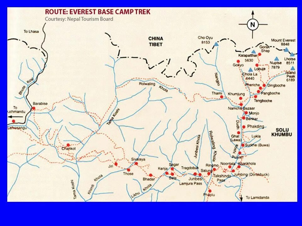 Где находится эверест на контурной карте. Гора Эверест на карте. Гора Джомолунгма Эверест на карте. Эверест базовые лагеря на карте с Тибета и с Непала. Тибет и Эверест на карте.