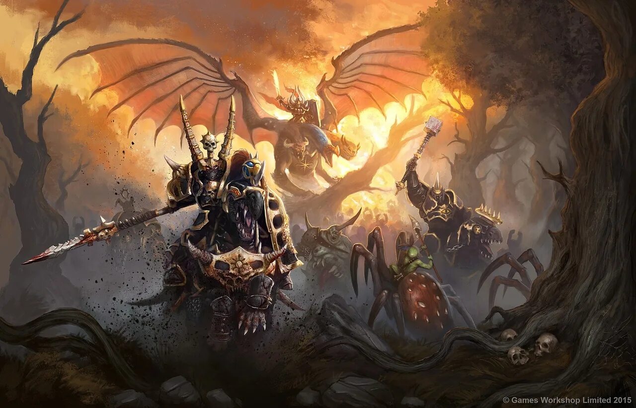 Вархаммер фэнтези архаон. Вархаммер 40000 нагаш. Вархаммер фэнтези нагаш. Конец времён. Конец времен арт.