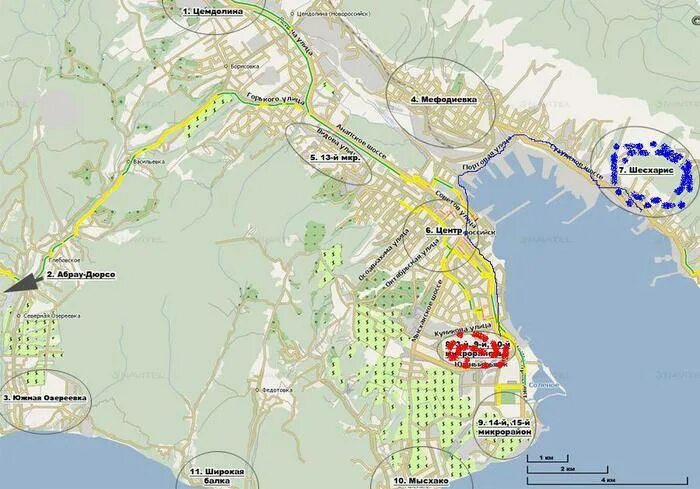 Циклон новороссийск карта. Микрорайоны Новороссийска на карте. Новороссийск карта города с улицами. План г Новороссийска с улицами. Шесхарис Новороссийск на карте.