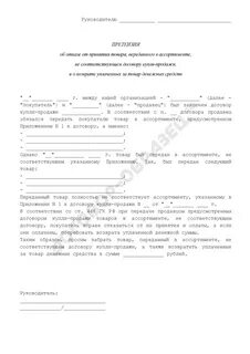Письмо об отказе от договора