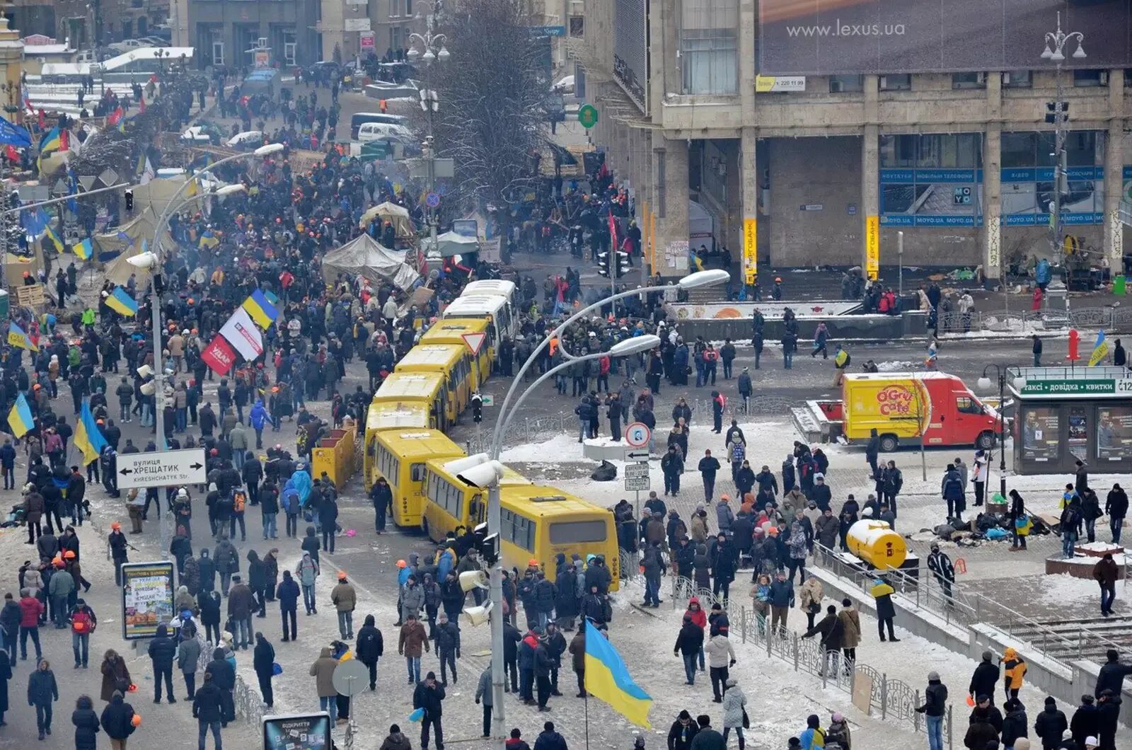 3 января 2016 г. Киев Майдан. Площадь Майдана в Киеве.