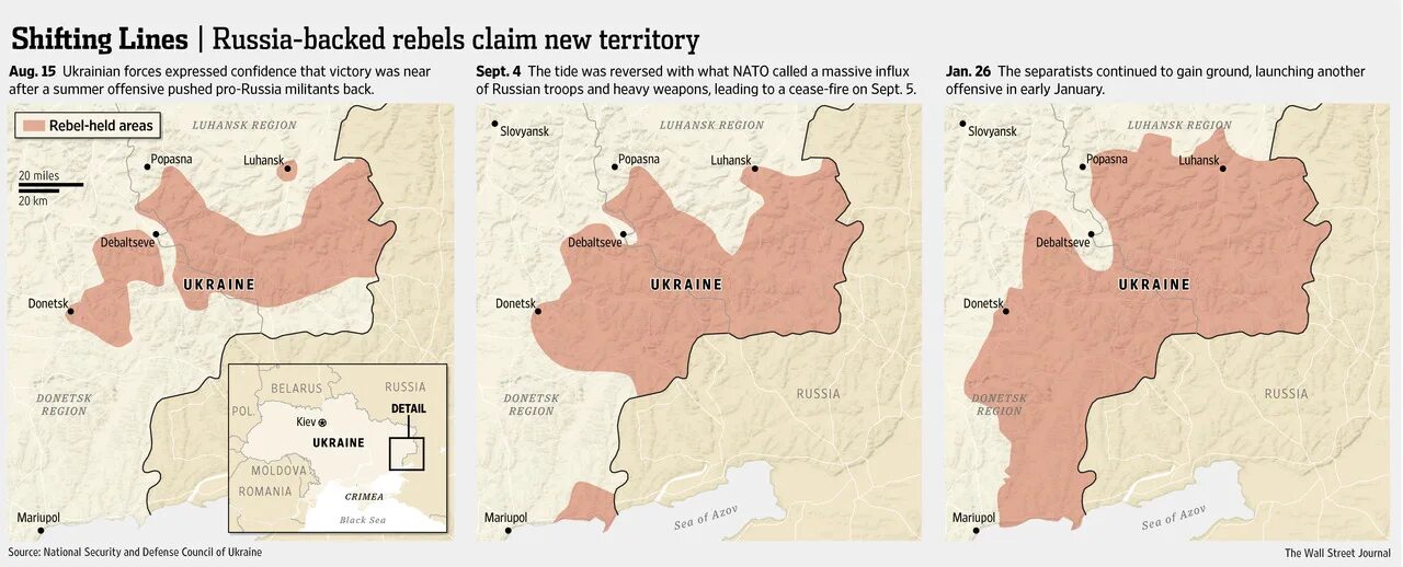 The Wall Street Journal карта Мариуполь. Russian Forces have Stepped up Attacks in Luhansk and Donetsk Regions. Russia is back