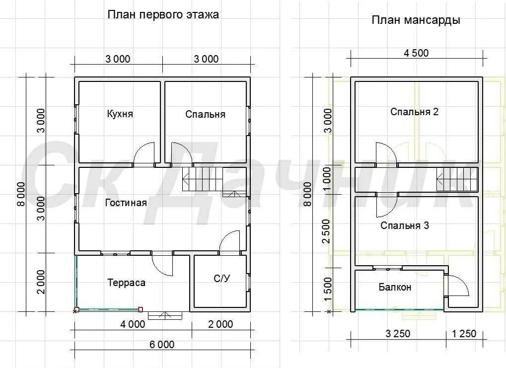 Планировка 6 на 8 с мансардой. Чертеж брусового дома 6х6 с мансардой. Чертеж дома 6 на 8 с мансардой из бруса. Дачный домик из пеноблоков проекты 6х8.