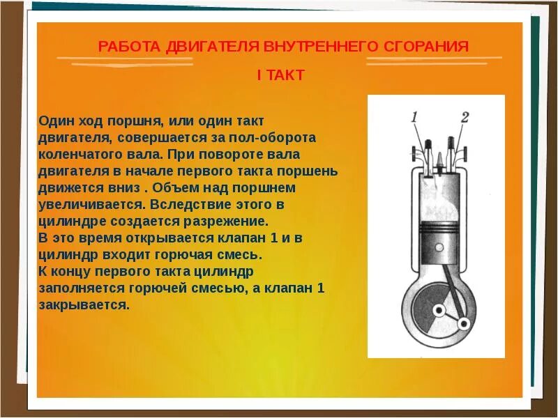 Такт двигателя внутреннего сгорания 5. Двигатели внутреннего и внешнего сгорания. двигатель внешнего сгорания. двигатель внутреннего сгорания и внешнего сгорания. 1 такт двигателя внутреннего сгорания.