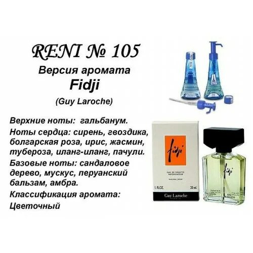 Рени каталог ароматов. Рени Fidji (guy Laroche) 100мл. Духи Рени 105. Духи Рени 100 мл. Аромат направления Рени женские.