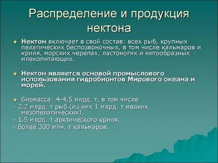 Распределение первичной продукции