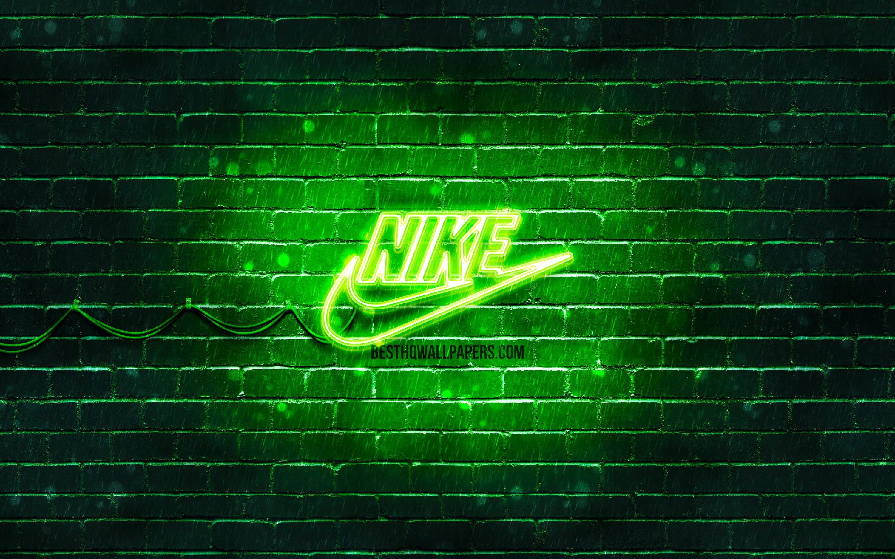 Стол найк. Nike Neon Green. Обои найк. Картинки найк на рабочий стол.