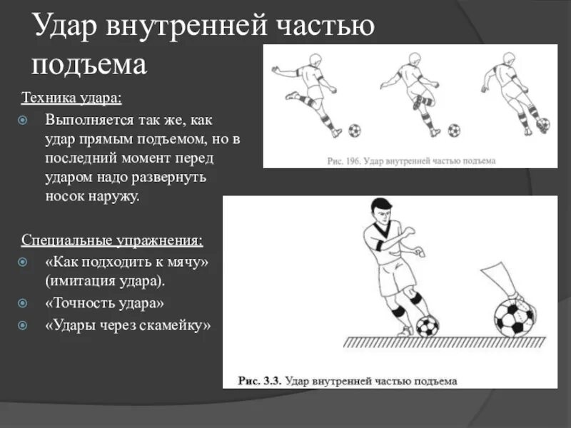 Части подъема. Техника удара внутренней частью подъема. Техника удара по мячу в футболе. Удар по мячу внутренней частью подъема. Техника удара подъемом в футболе.