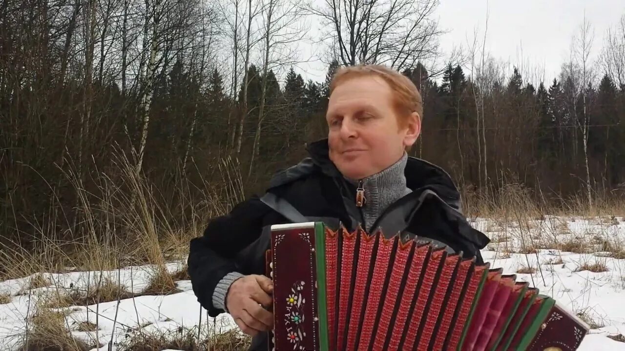 Под окошком месяц под гармонь. Песни на гармони видео