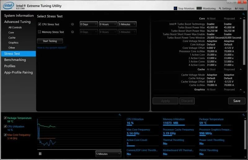 Intel extreme tuning utility на русском. Intel extreme Tuning Utility. CPU тест стабильности. GPU stress Test. Intel extreme Tuning Utility 11800h.