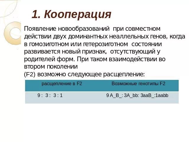 Гена pai 1. Кооперация в генетике. Кооперация в генетике примеры. Кооперация взаимодействие неаллельных генов. Появление кооперации.