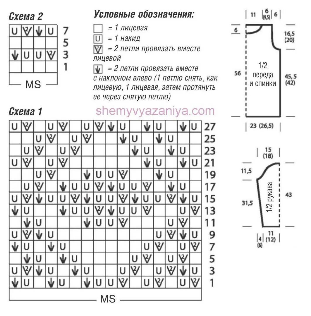 Вяжем спицами кофты схемы