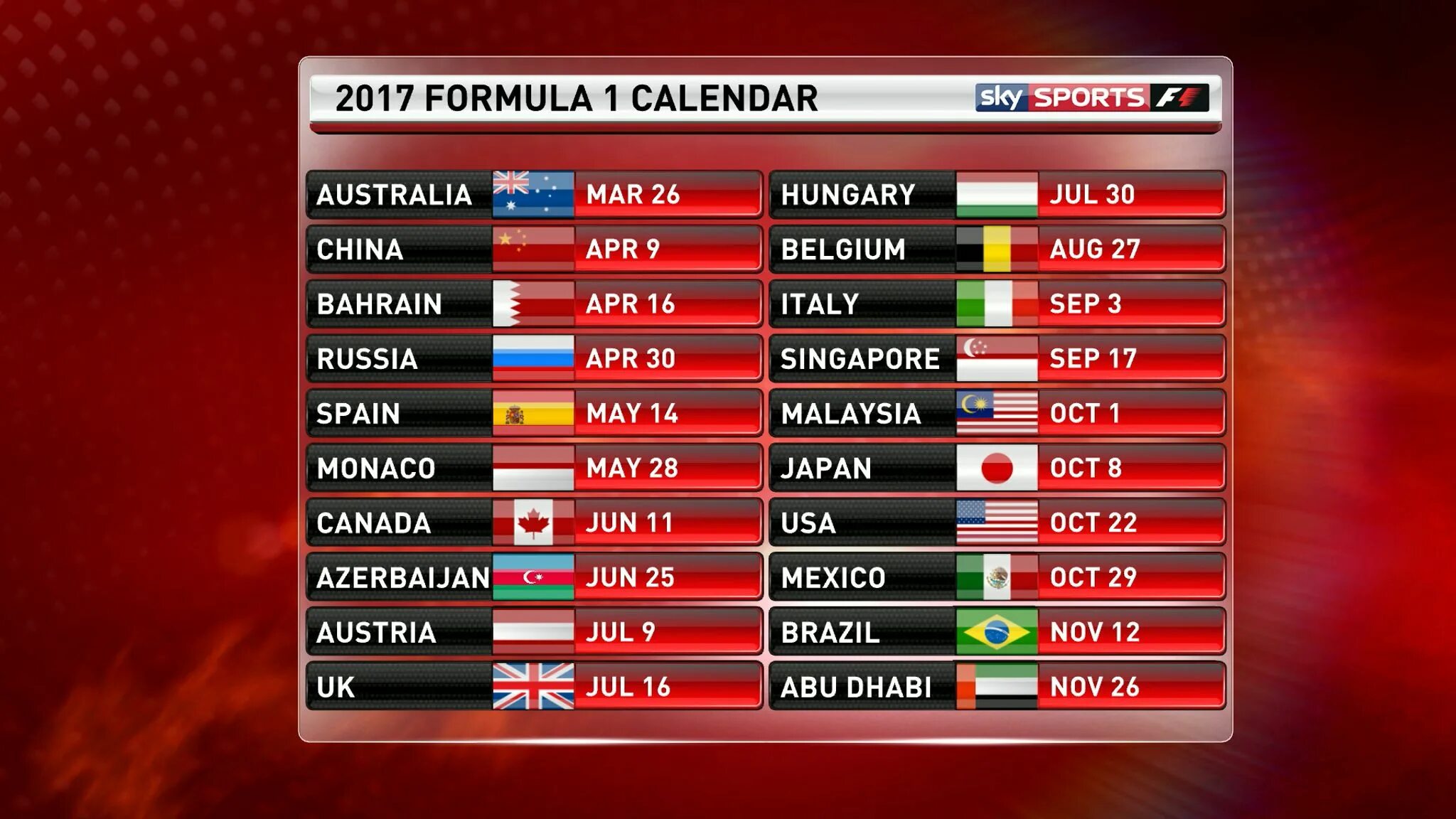 Календарь формулы 1 на 2024 год этапов. Формула 1 календарь. Календарь формулы 1 2016. Ф1 2017. Формула-1 расписание.